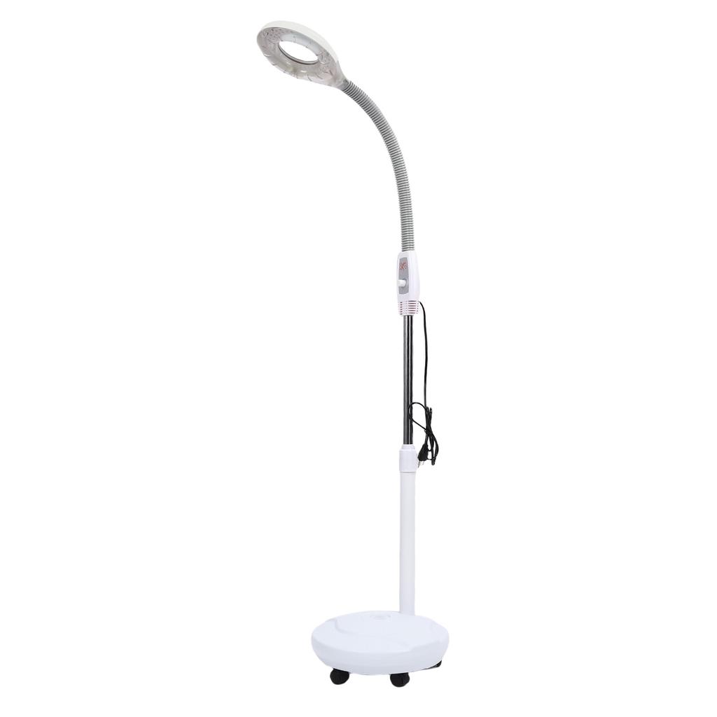 LED Magnifier Floor Lamp 3X Magnification Height Adjustable Floor Magnifying Lamp with 5 Inch Rotatable Lens Movable