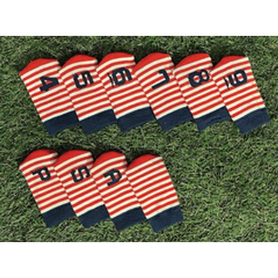 Mico Golf Iron Head Cover Knit Type ( P S Plain) 10-Piece Set