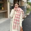 Korean Version of the New Winter Soft Waxy Plaid Scarf Women's Imitation Cashmere Warm Student Couple Shawl