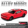 1/24 Scale Dodge Challenger Hellcat Redeye Alloy Car Model Sound and Light Children Toy Birthday Gift Miniature Voiture