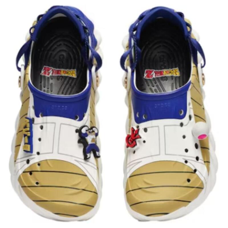 Crocs Echo Dragon Ball Z comfortable and simple hole shoes for men and women in white and yellow
