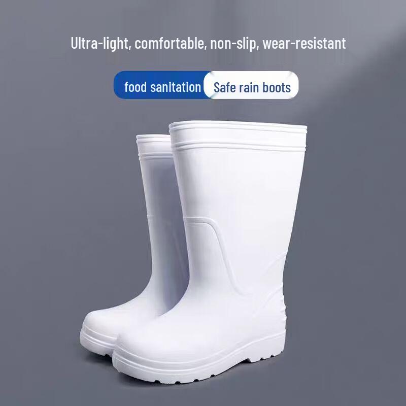 ZAX White EVA Anti-Slip High-Top Rain Boots S (EU 38-39)