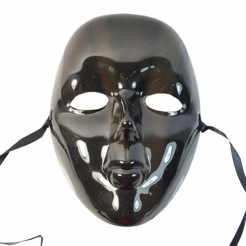 Electroplated Venetian Black Full Face Mask for Role Play Parties