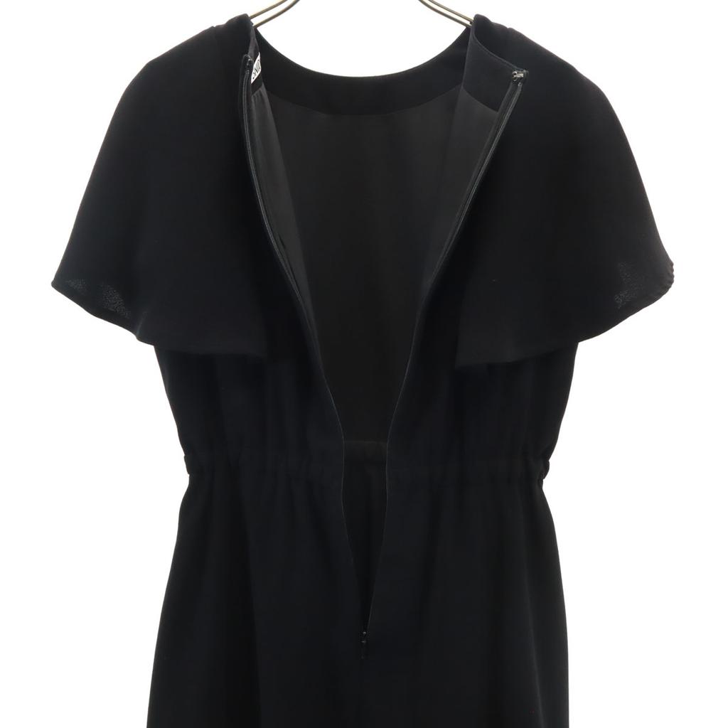 SNIDEL French sleeve Georgette flare mini dress black Women Used