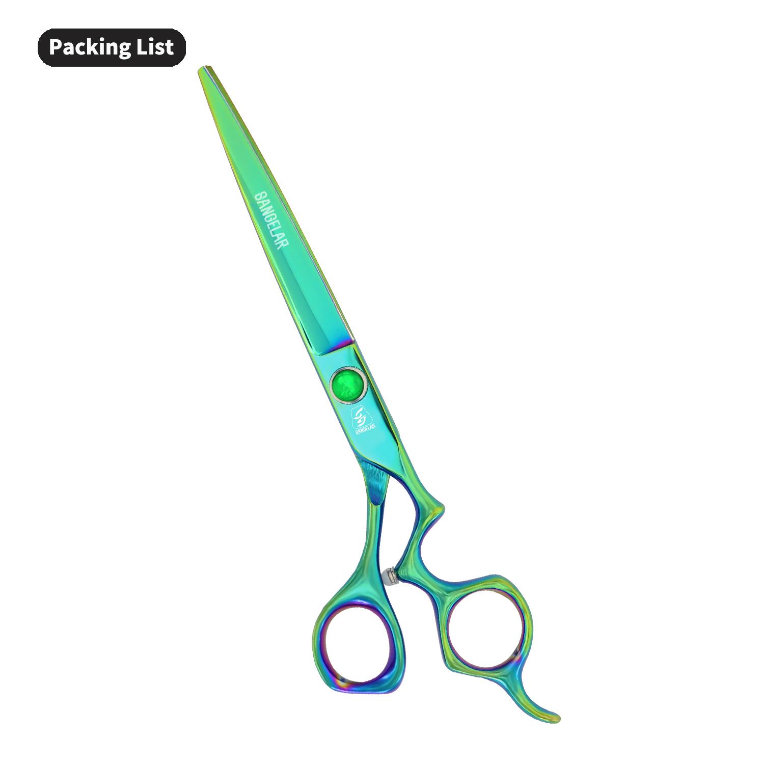 

Sangelar 7 дюймов профессиональные зеленые и синие ножницы для волос Парикмахерские ножницы семейные ножницы с бахромой высший класс ножницы для резки 7 Cutting