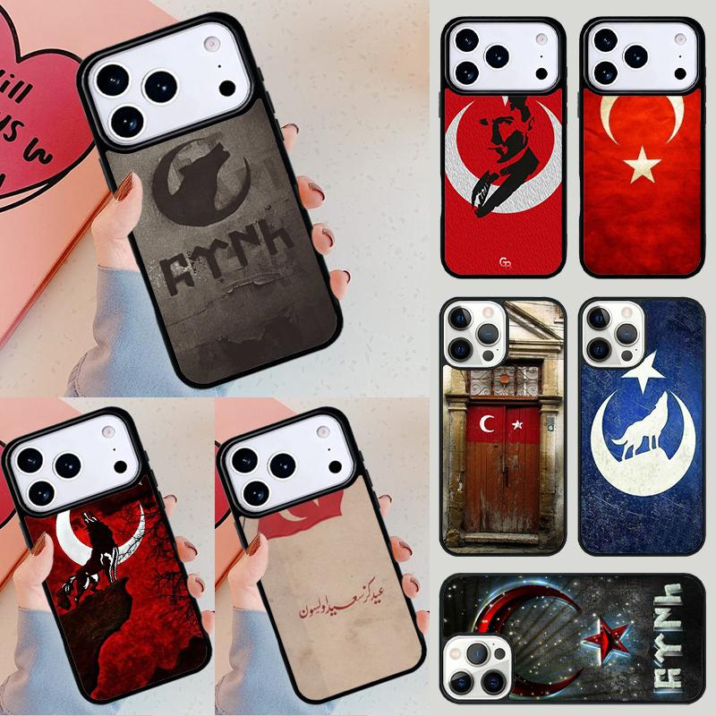 Turkei Turkey Ataturk Flag Banner Phone Case For iPhone 17 Air 14 15 13 12 Max Cover For Apple 16e 11 Pro Max Plus Coque