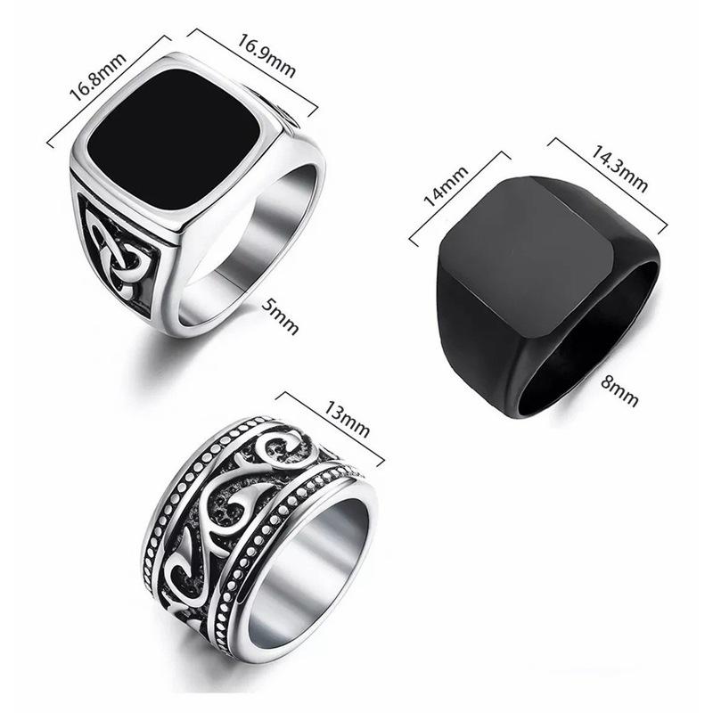 Celtic Trinity Knot Titanium Steel Men's Ring Unique Jewelry Band