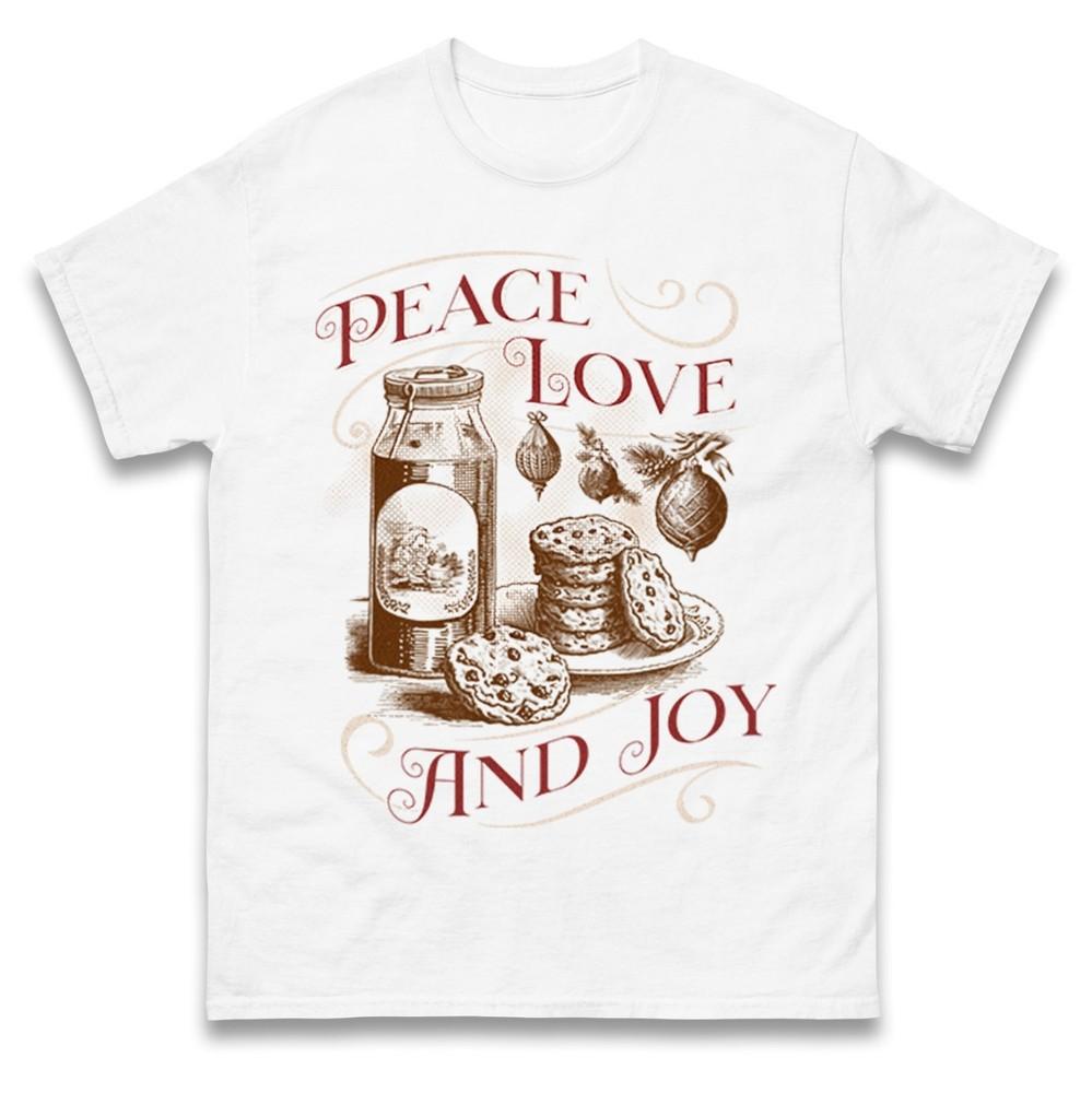 Peace Love And Joy Christmas T Shirt Xmas Festive Holiday Season Festive Tshirt S