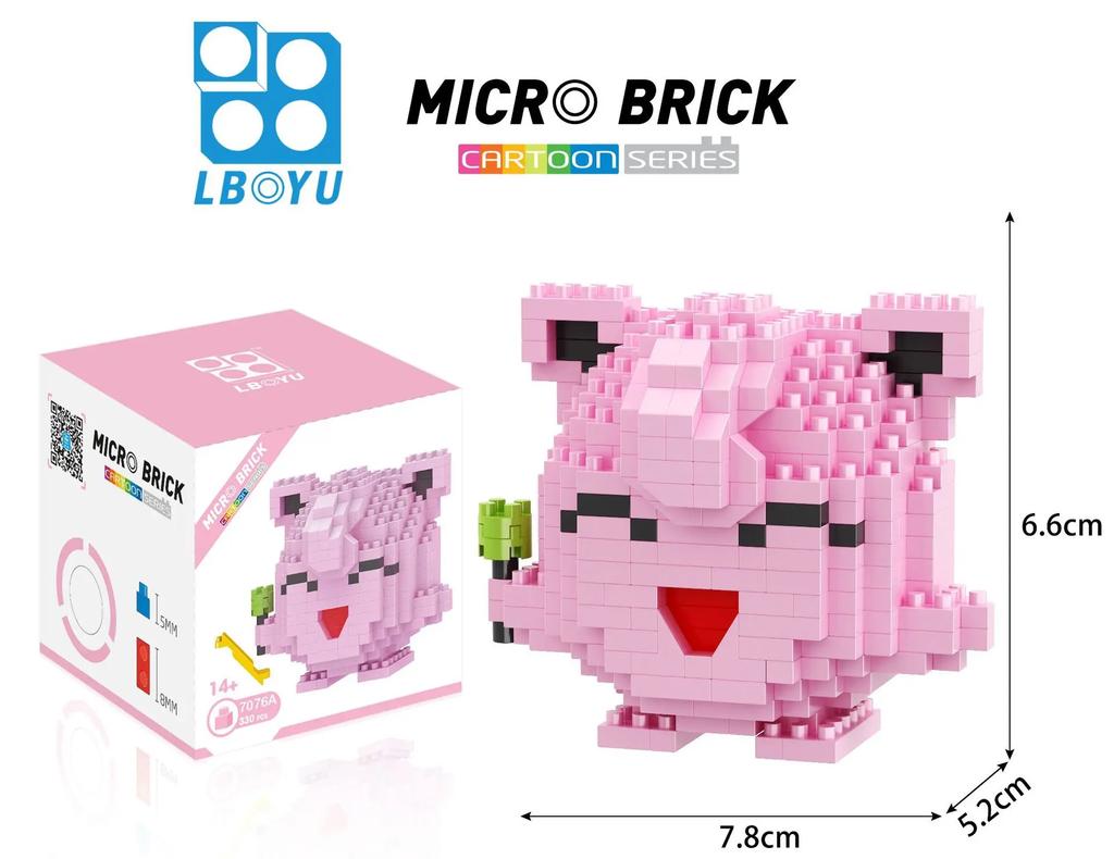 Pokemon Micro Building Blocks Marowak Jigglypuff Gengar Mudkip Piplup Raichu Gyarados Pikachu Mini Brick Figures Toy  For Kids