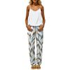 Women's Sleeveless Backless Top and Elastic Waist Pants Set, Color Loungewear