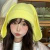 Elastic Bunny Pullover Cap Korean Style Solid Color Knitted Hat Woolen Hat Rabbit Ears Cap  Kids