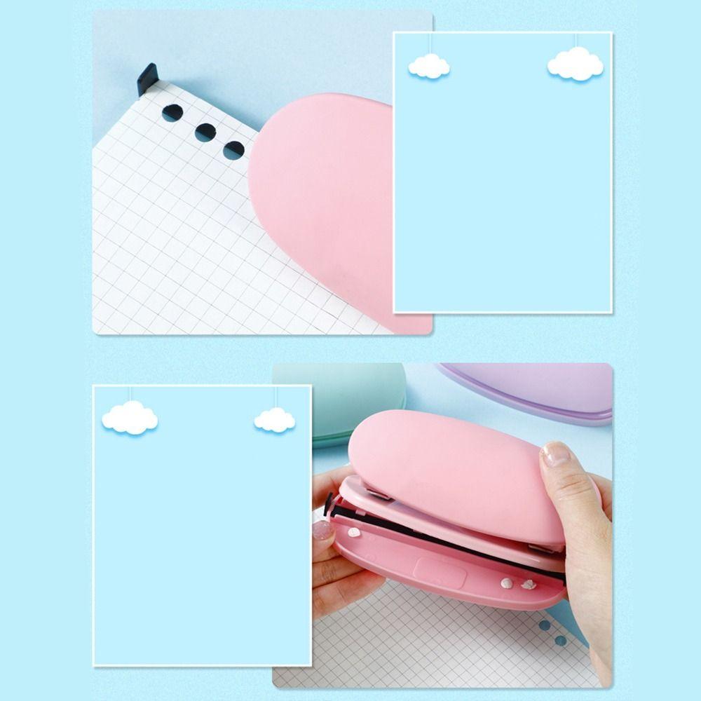 Portable With Measure Scale 2-hole Paper Punch Double Holes DIY Scrafts DIY Hole Punch Binding 6cm School