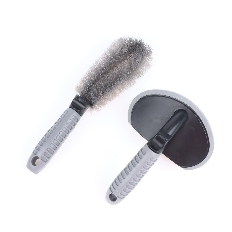 Motorcycle Wheel Detailing Brushes 2Pcs Stain Removal Car Tire Cleaning Tools for Auto SUV Truck Care