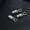 White Gold/Gold Plated 3pcs Fold Over Clasp Set for Bracelet or Necklace Making Jewelry Extender(White Gold 6.5mm)