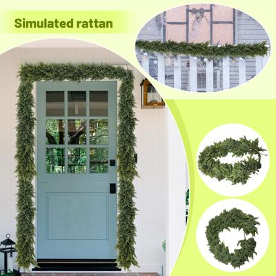 Τεχνητό Προσομοιωμένο Χριστουγεννιάτικο Φύλλο Ραβδί Μαλακή Αίσθηση Κλήμα Βελόνας Διακόσμηση Κεφαλής Πόρτας Κρέμασμα Τοίχου