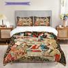 Medieval Court Life and Grape Harvesting Bedding, Duvet Cover, Pillowcase, Home Decoration, Birthday Gift (1 * Duvet Cover+2 * Pillowcase, Coreless)