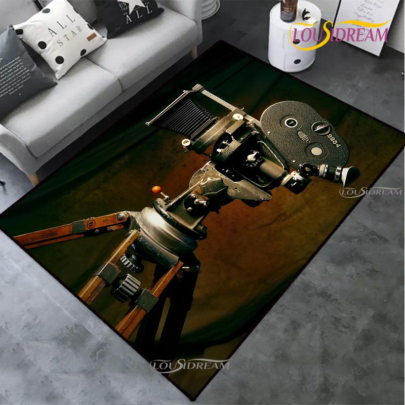 Vintage Camera carpet children play Rug living room bedroom Kitchen non-slip Mats Decor photography props birthday gift Alfombra