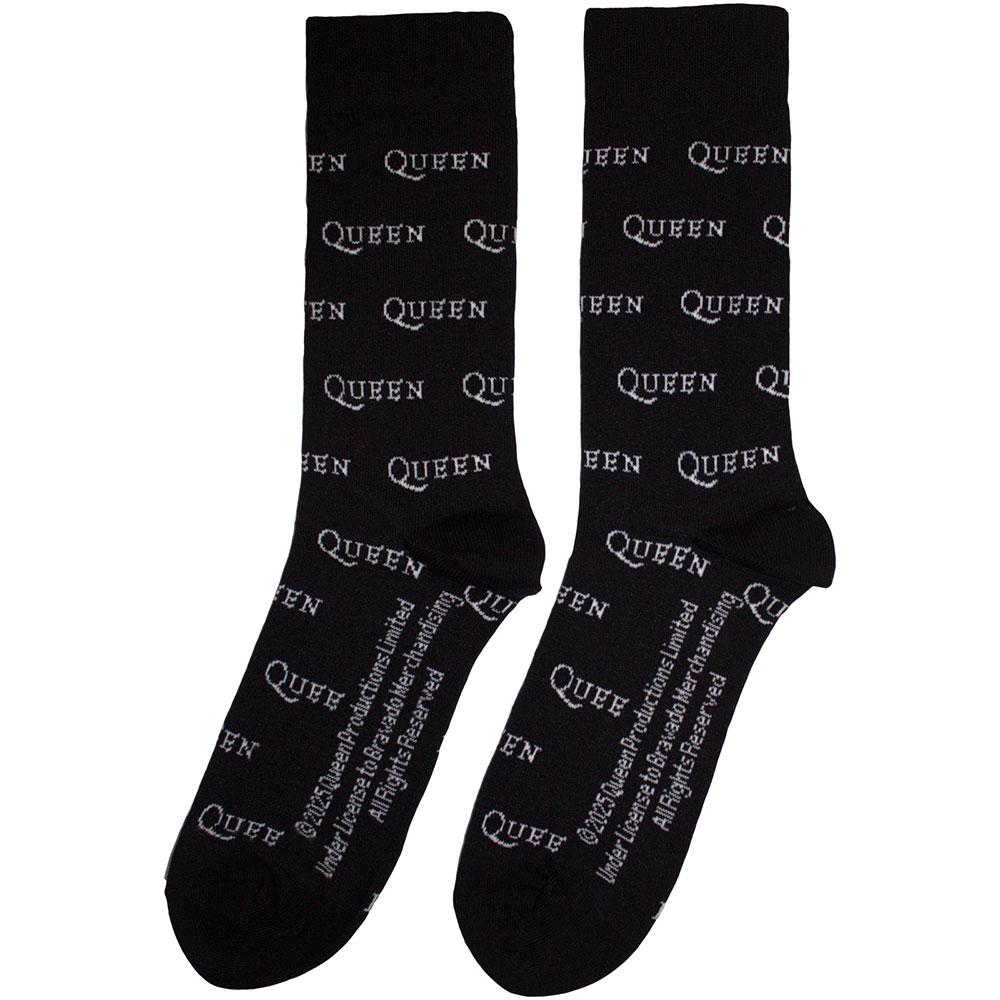 Queen Unisex-Erwachsene Socken mit wiederholtem Logo