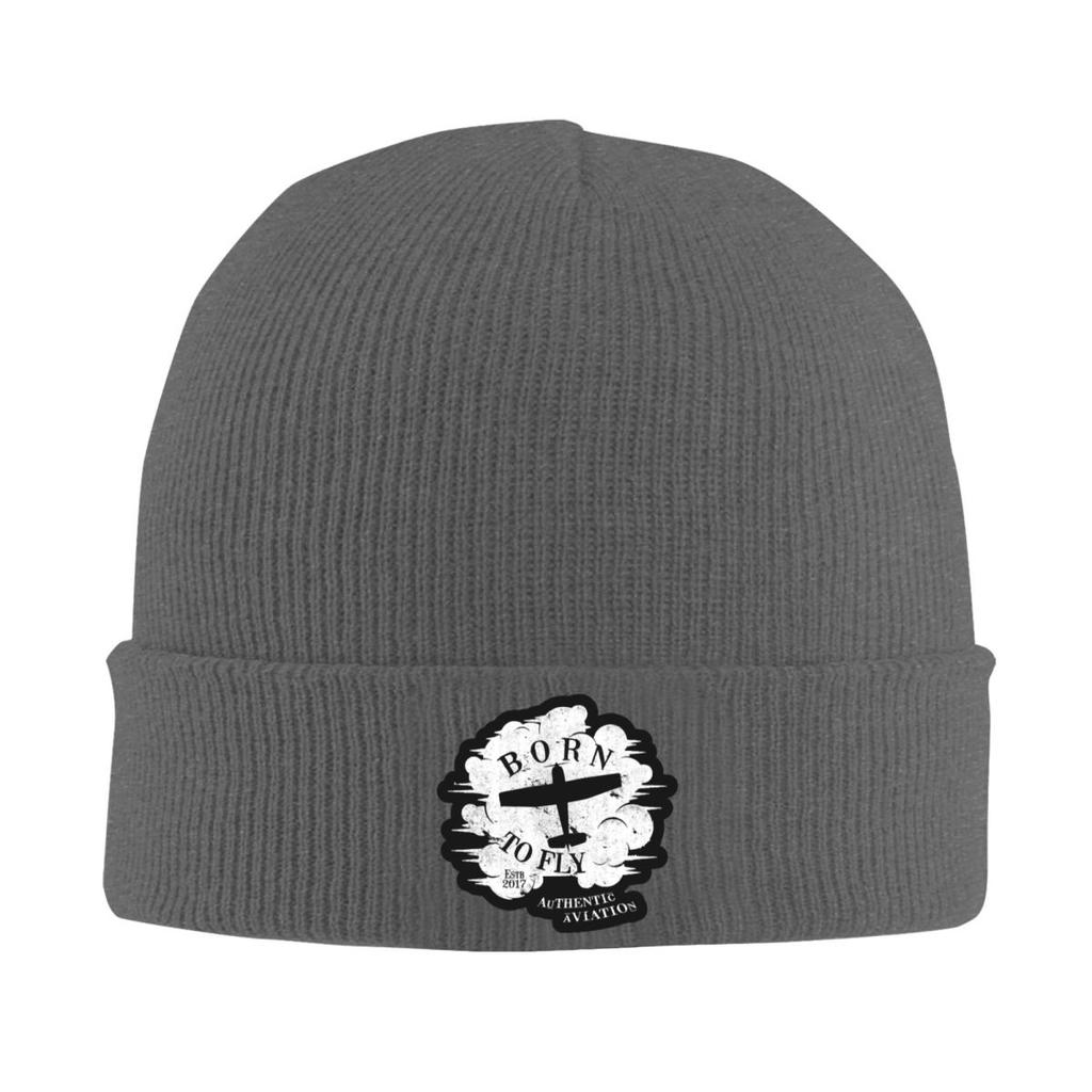 Born To Fly Flight Pilot Aviator Warm Knitted Cap Winter Knit Bonnet Hat Skullies Beanies Hip Hop Caps for Unisex