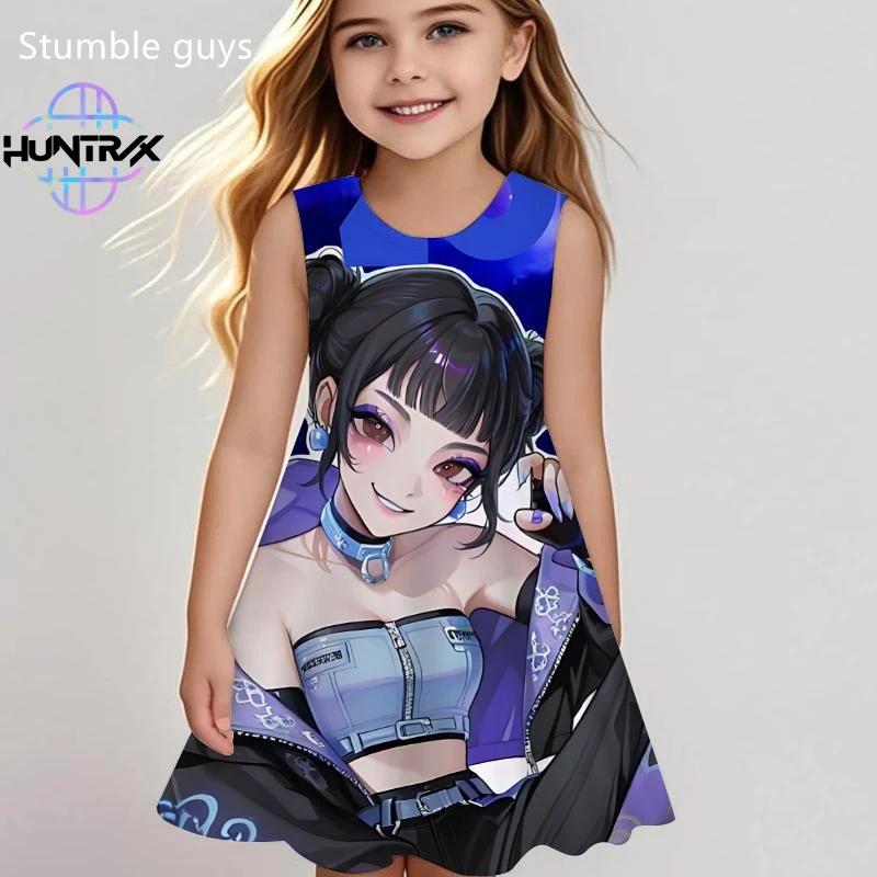 Girls Kpop Demon Hunters Dress Summer Kids Cartoon Anime Toddler Fashion Cute Casual Dress