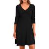 Women's  Casual Loose Comfortable Solid V-Neck 3/4 Sleeve Dress