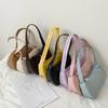 Women Travel Shoulder Bags Female PU Leather Zipper Shopping Underarm Bags Pure Color Small Purse  Purses and Handbags