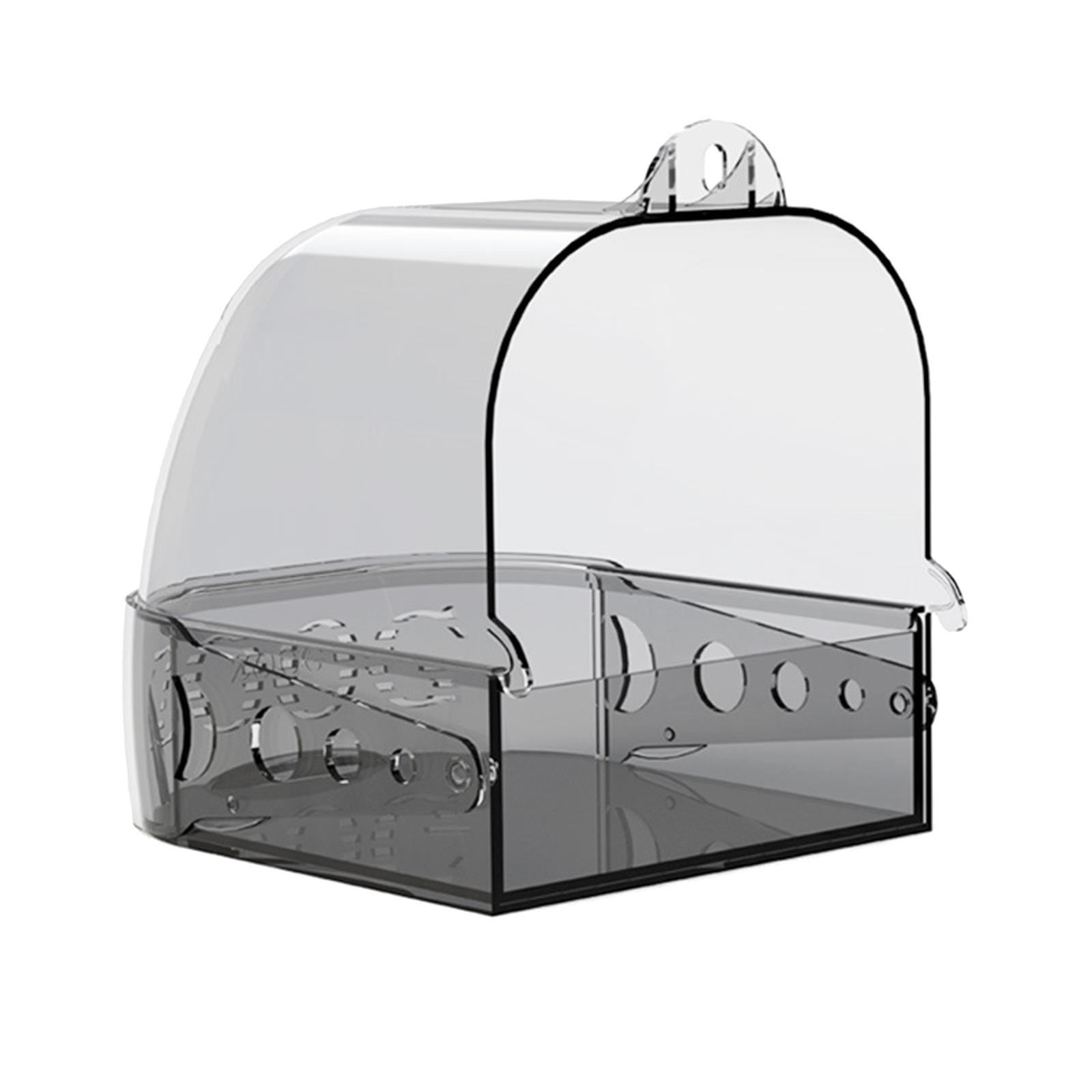 

Ванна для птиц, миска для воды, аксессуары для клеток, ванна для птиц, ванна для попугаев, подвесная ванна для попугаев, зябликов, волнистых попугайчиков, маленьких птиц, канареек серый