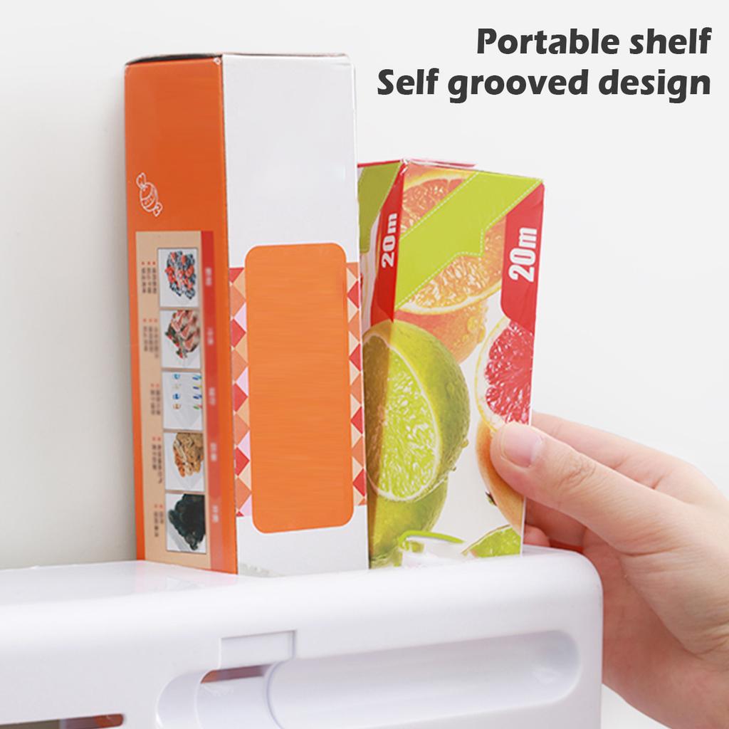Kitchen Plastic Wrap Paper Towel Holder Towel Storage Rack Storage Rack with Cutlery Aluminum Foil Grill Paper Storage Organizer