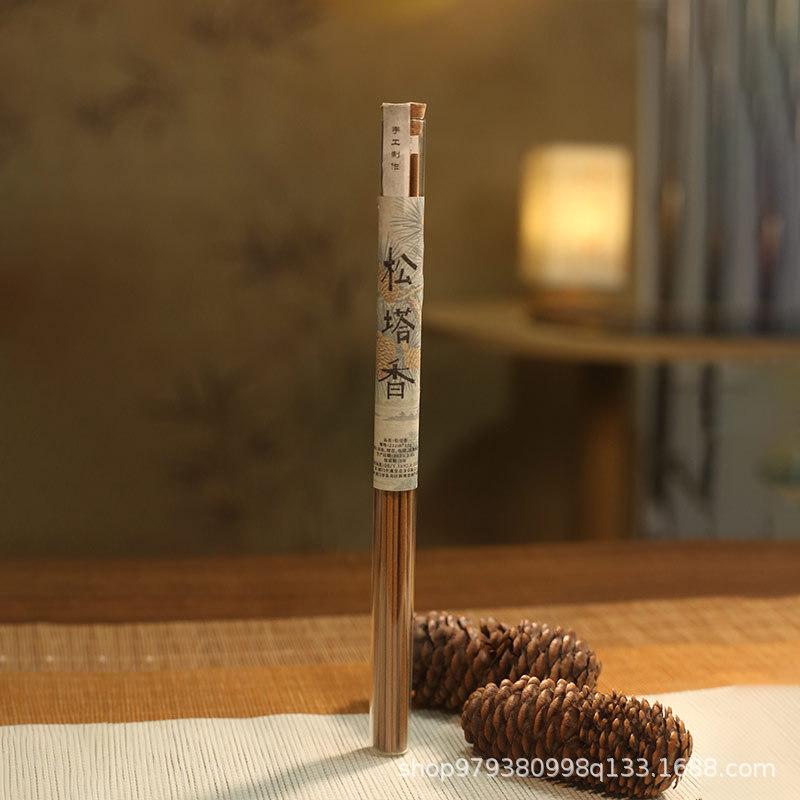 

Incense Sticks Natural Pine Tower Fragrance Osmanthus Fragrance Bedroom Room Indoor Long-lasting High-end Aroma Calm Meditation Pine tower