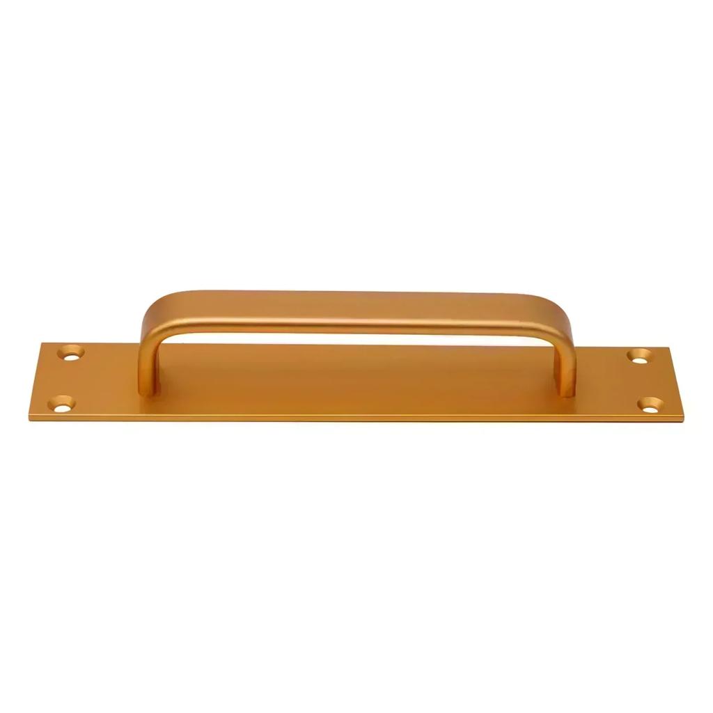 Balcony Glass Sliding Door Handle In Aluminum Alloy With Wooden Style Designed To Prevent Rust And Stability With Screws