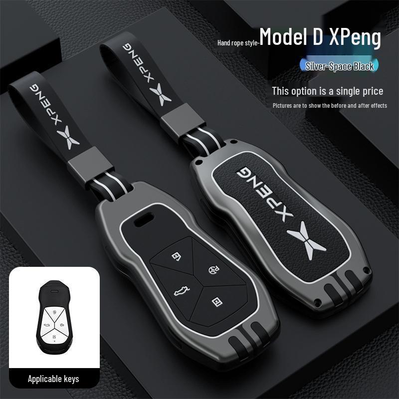 Hochwertige Schlüsselhülle & Kette für Xiaopeng Modelle: P7, P7i, P5, G3, G3i, G6, G9 - Herren- & Damen-Edition