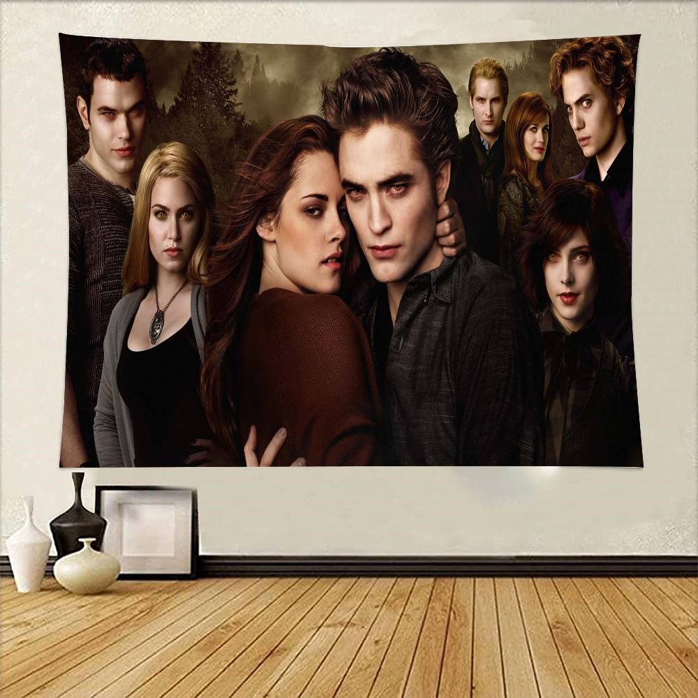 TV Twilight Isabella Edward Cullen Tapestry Wall Hanging Printed Polyester Tapestry INS Decoration Wall Decor