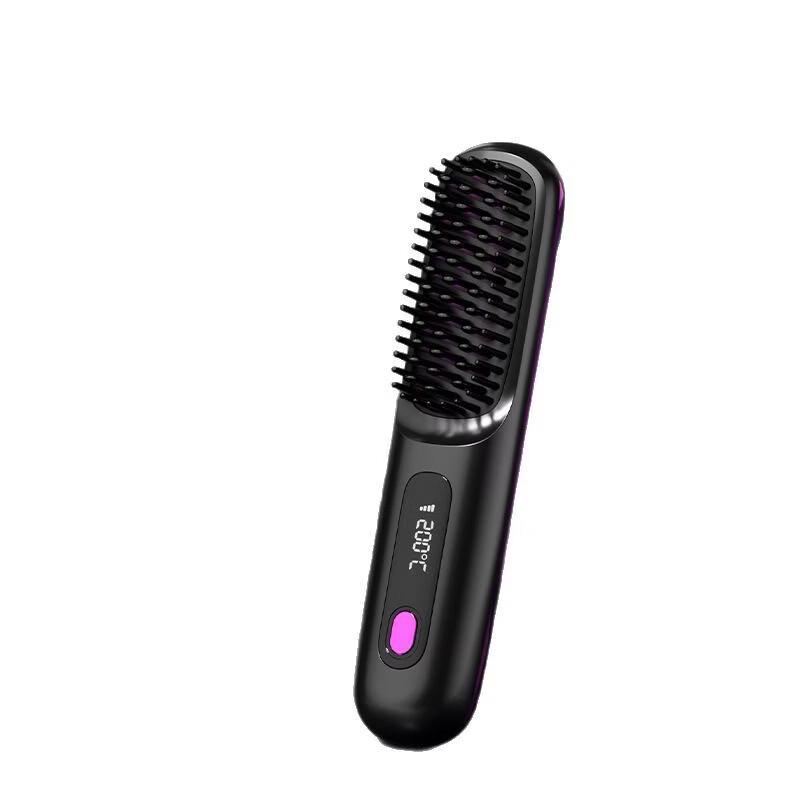 ZISIZ Wireless Portable Hair Straightener & Curler Comb