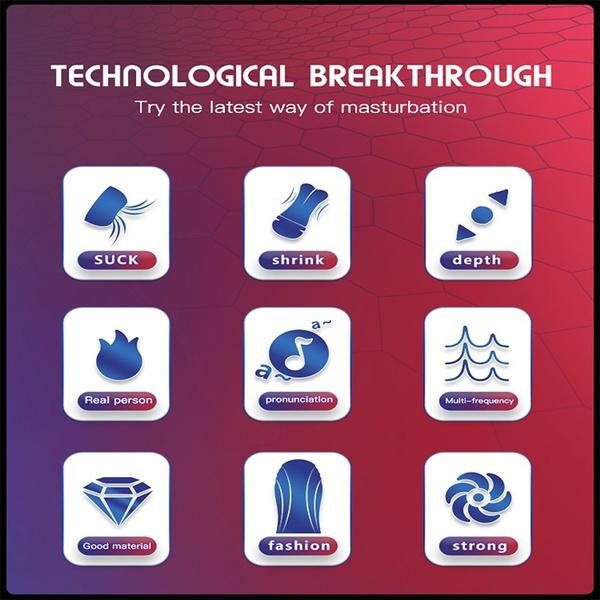 Automatic Sucking Male Masturbator One Click Orgasm with 5 Suction & 10 Vibration Modes Real Vaginal Pussy Oral Sex Toys for Men