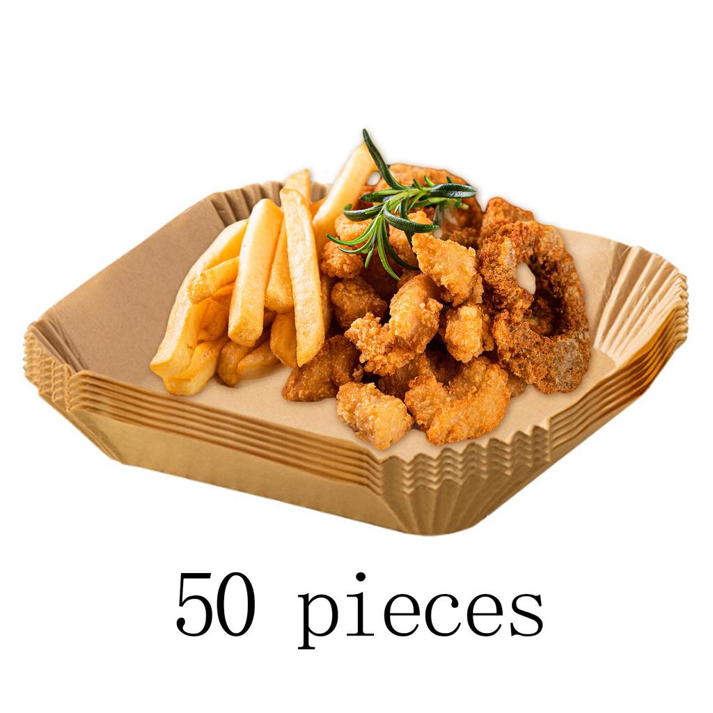 50 Pcs Non-stick Disposable Parchment Paper Oven Liners Rectangle Shape Design Baking Suppies Durable