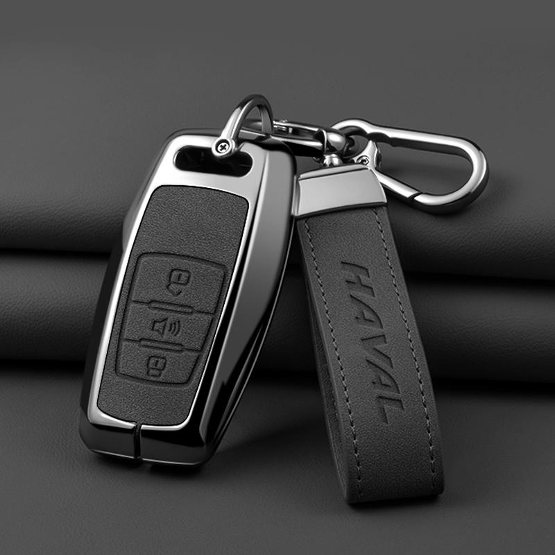 Car Key Case Cover Shell For Haval Jolion F7 H9 H6 H2 F7X F7H H8 H3 H4 H1 H5 H7 F5 M4 M6 H6 5 Colors Leather Zinc Alloy Protecto