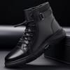 Martin Boots Men's Winter Velvet Cotton Shoes High-top Men's Leather Boots Leather Cotton Leather Shoes Warm Snow Boots Men's Shoes