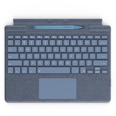 Neue Farbe Microsoft Surface Pro 8/9/X/10/11 Bluetooth Magnetische Tastatur mit Stifthalter, Touchpad und 7-farbiger Hintergrundbeleuchtung