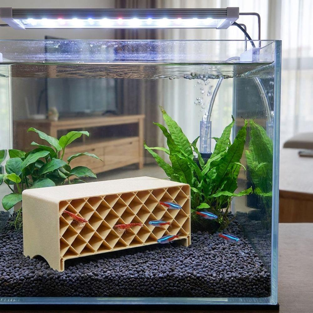 3D Printed Fish Shrimp Hideout Shelter Safe House Hollow Out Aquarium Underground Cave Plastic Grid Multi-level