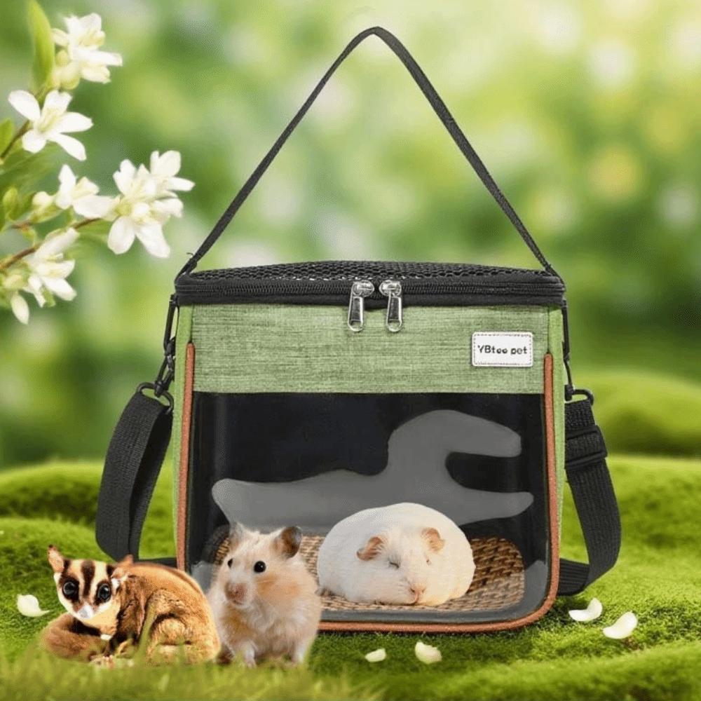 Clear Window Outdoor Bird Pouch Breathable Mesh Parrot Carrying Bag for Hamster