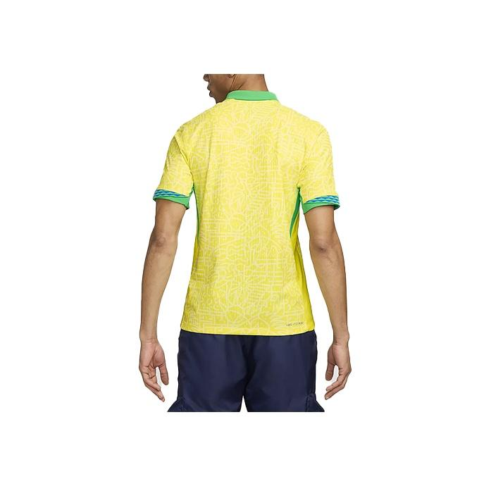 Nike Brasilien 2024 Spiel Heim ADV Authentisches Trikot Dynamisches Gelb/Zitronenchiffon/Grün Spark Herren Streetwear FJ4270-706