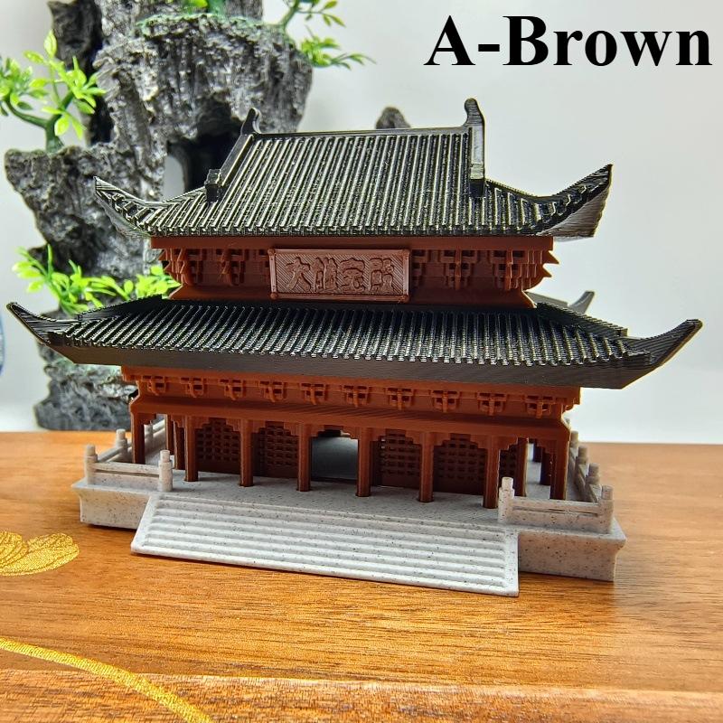 1Pc Micro Landscape 3D Printing Palace Building Ornament Desktop Aquascape Ancient Architecture Home Decoration Accessories