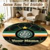 Round Rug Custom NameCeltic FC Pattern Non Slip Carpet Home Floor Decor