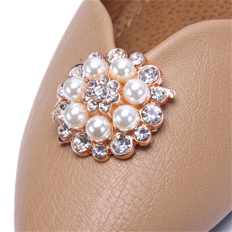 1 Stück Schuhclips Kunstperle Metall Braut Ballschuhe Schnalle Dekoration