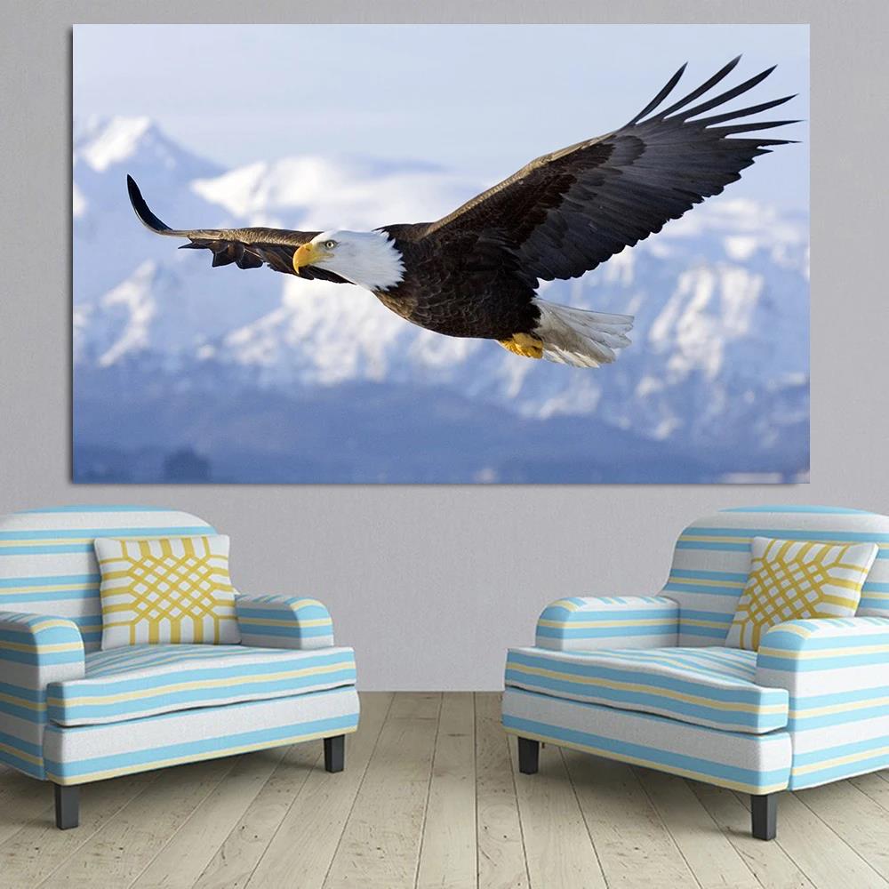 Eagle Roc Spreading Wings HD Canvas Print Poster Home Living Room Bedroom Decorative Painting Modern Simple Wall Art Animal