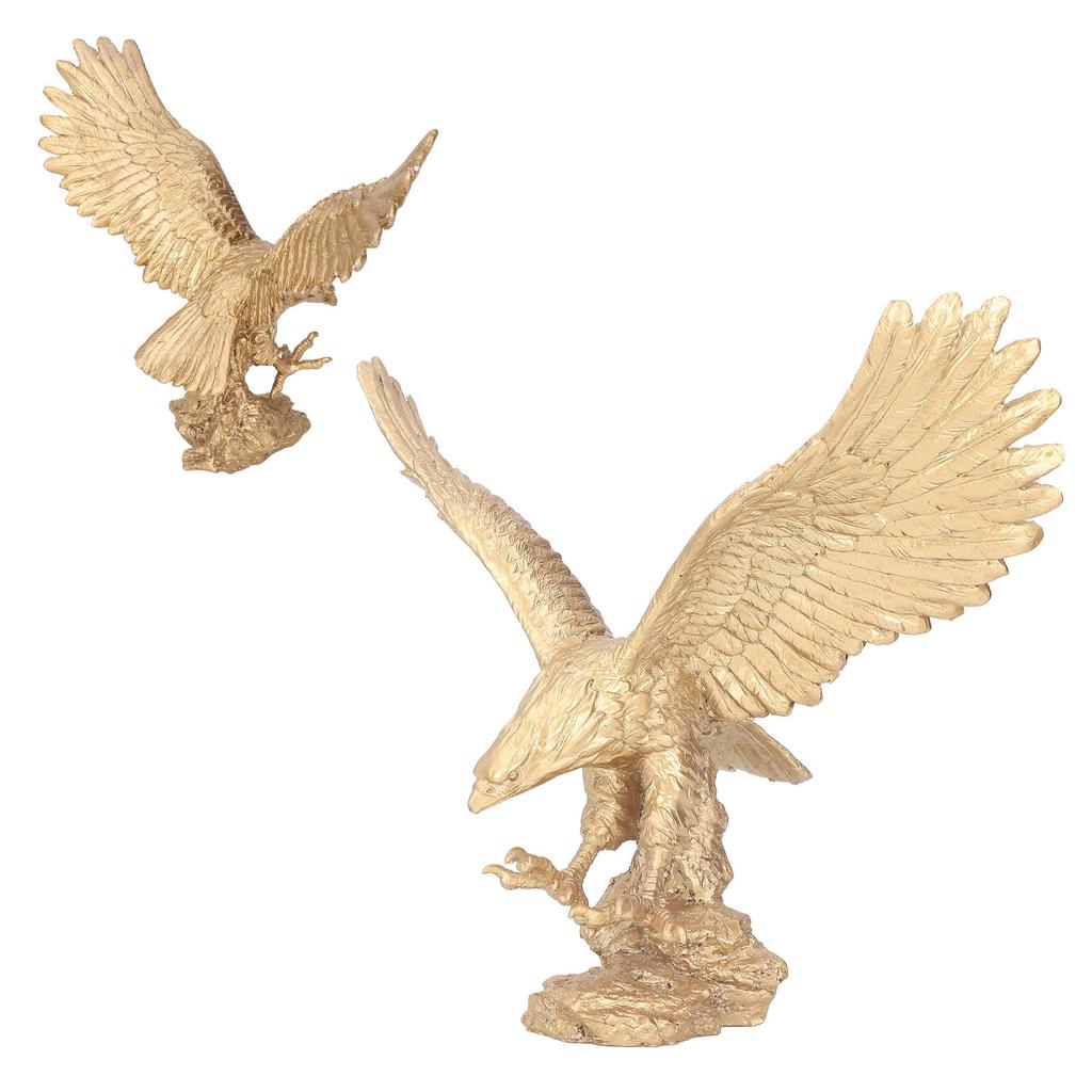 Majestic Eagle Statue Eagle Sculpture Tall Eagle On Rocks Statue Resin Ornament for TV Cabinet Wine