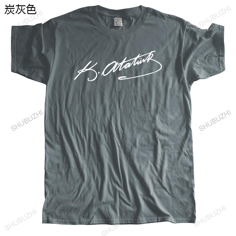 New T Shirt Black Funny Tops for Men Tshirt Ataturk T Shirt Ataturk Signature Unisex Printing Loose T-shirt Teenagers Cool Tops