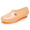 Women's New Shallow Low Heel Jelly Rain Shoes Round Toe Non Slip Slip On Waterproof Lightweight Candy Color Kitchen Work Shoes