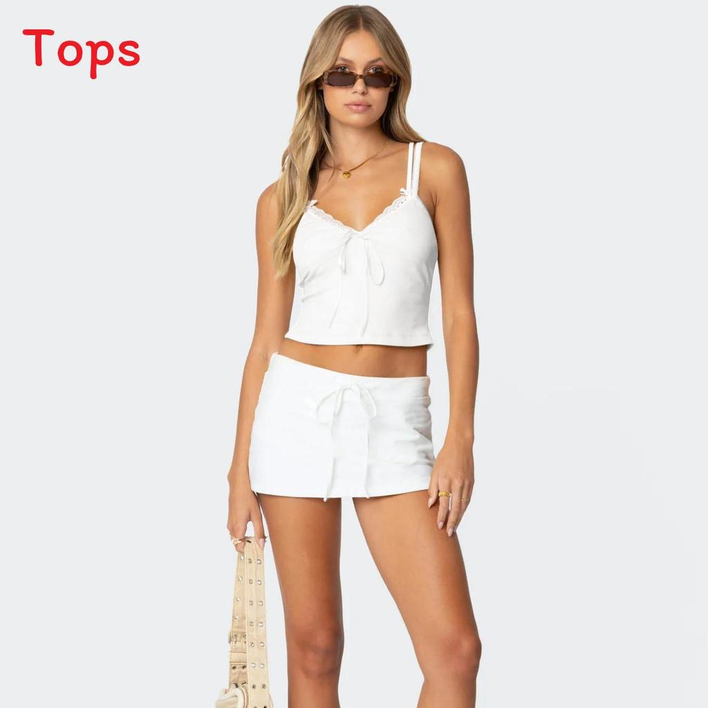 Sexy Lace Spliced Camisole With Double Straps For Street Style Women