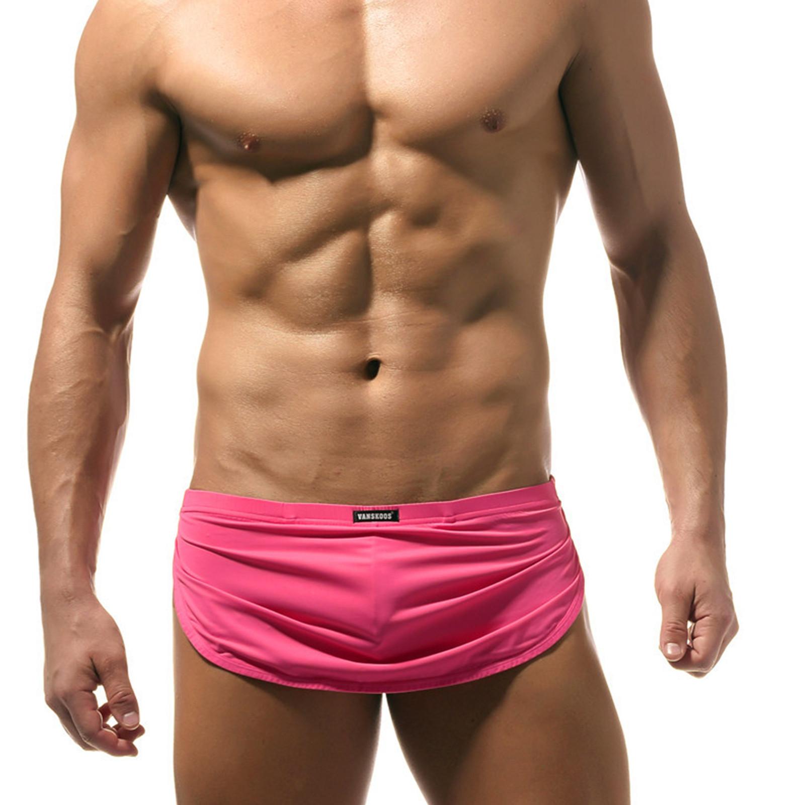 

Мужские мягкие полосатые трусы, трусы, шорты, сексуальное нижнее белье XXL розовый